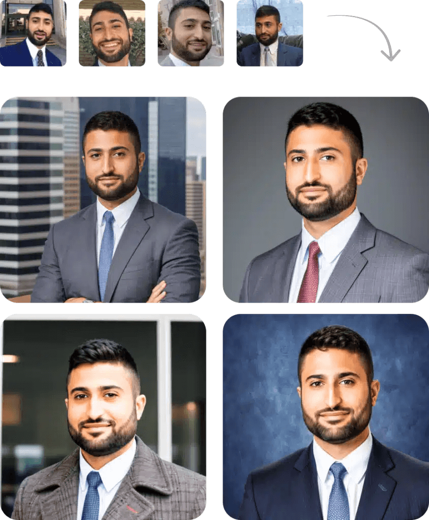 professional ai headshot examples